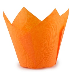 Форма бумажная "Тюльпан" 5 х 8 см, оранжевая 50 шт