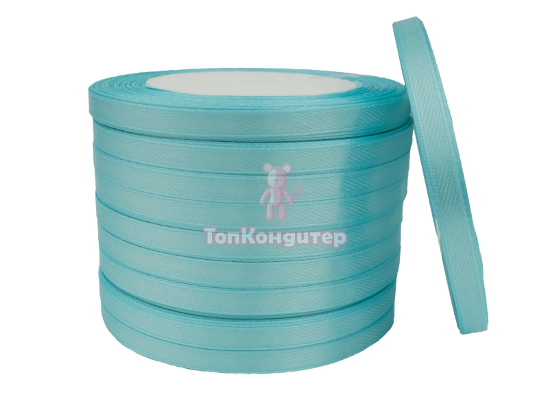 Лента атласная 0,6 см Голубой 23 м
