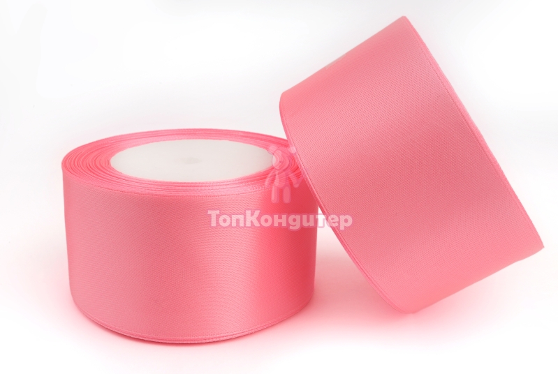 Лента атласная 5 см насыщенно-розовый 23 м