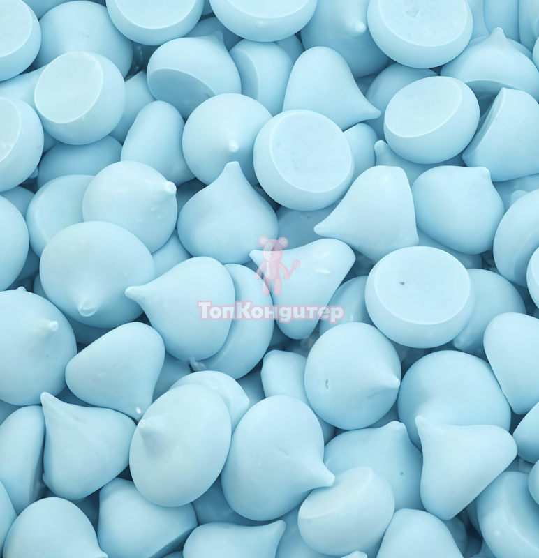 Безе (Гладкое) голубое 2,5 см 0,06